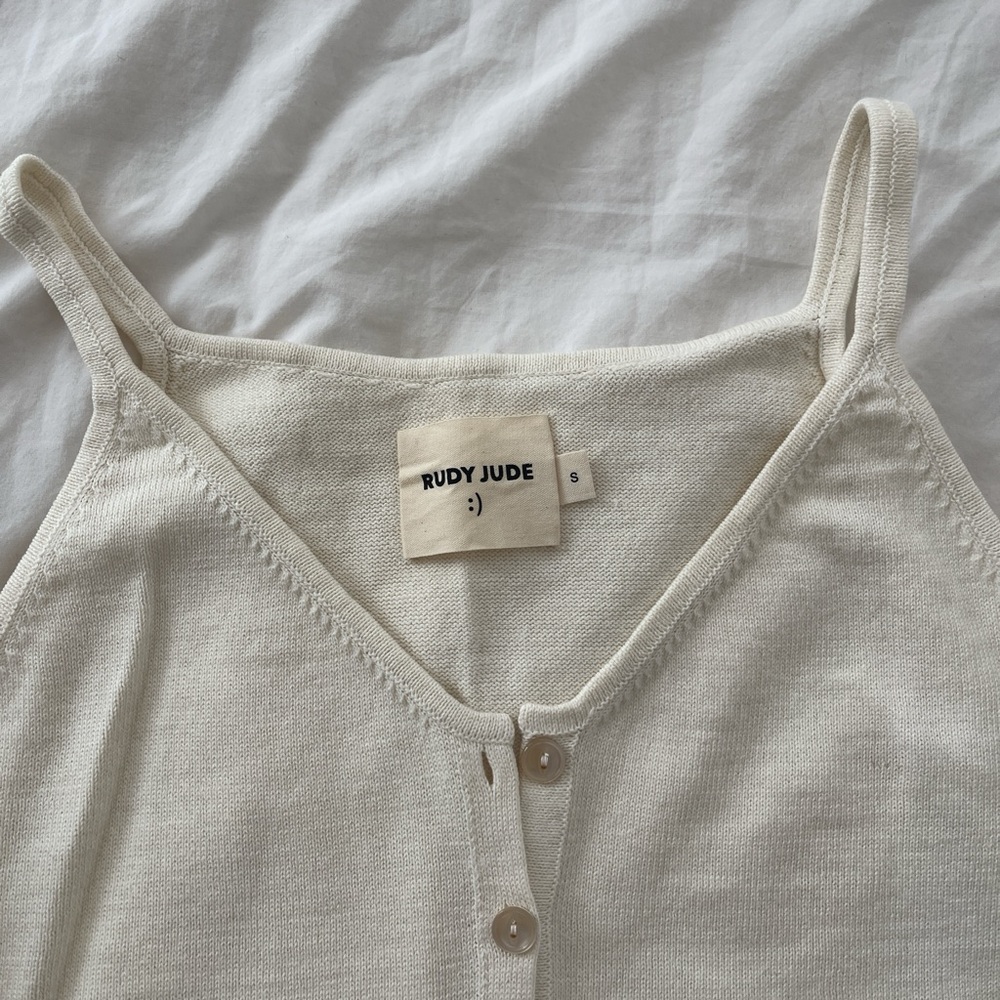Rudy Jude Cream Knit Tank Dress